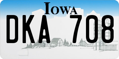 IA license plate DKA708