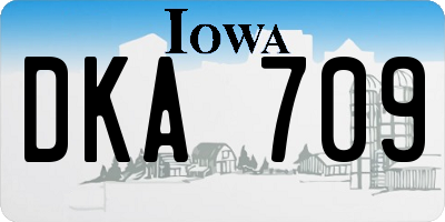 IA license plate DKA709