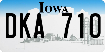 IA license plate DKA710