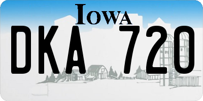 IA license plate DKA720