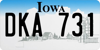 IA license plate DKA731