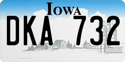 IA license plate DKA732