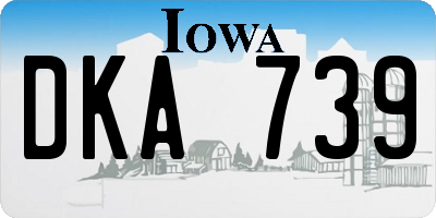 IA license plate DKA739