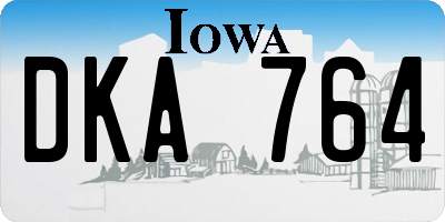IA license plate DKA764