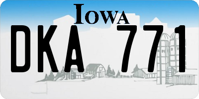 IA license plate DKA771