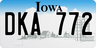 IA license plate DKA772