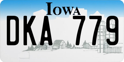 IA license plate DKA779