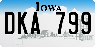 IA license plate DKA799