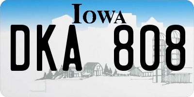 IA license plate DKA808