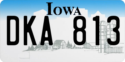 IA license plate DKA813