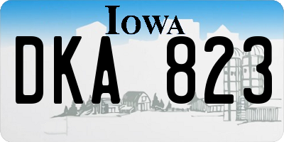 IA license plate DKA823