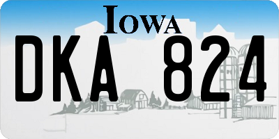 IA license plate DKA824