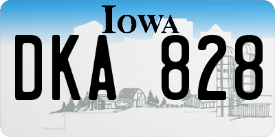 IA license plate DKA828