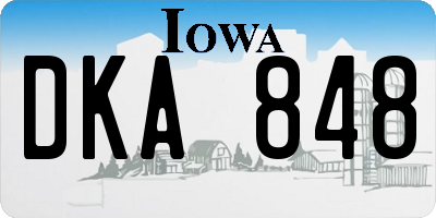 IA license plate DKA848