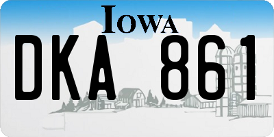 IA license plate DKA861