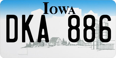 IA license plate DKA886