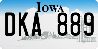 IA license plate DKA889