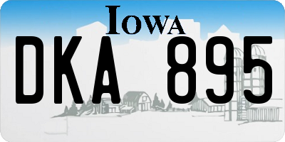 IA license plate DKA895