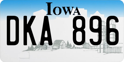IA license plate DKA896