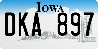 IA license plate DKA897