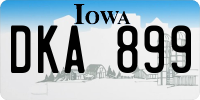 IA license plate DKA899