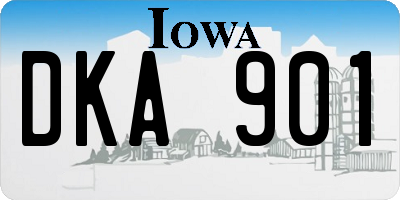 IA license plate DKA901