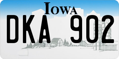 IA license plate DKA902
