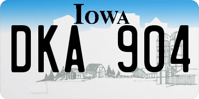 IA license plate DKA904