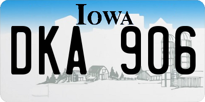 IA license plate DKA906