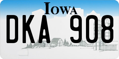 IA license plate DKA908