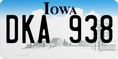 IA license plate DKA938