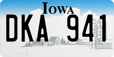 IA license plate DKA941