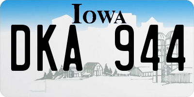 IA license plate DKA944