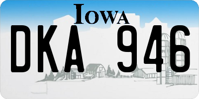 IA license plate DKA946