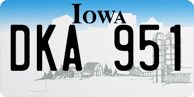 IA license plate DKA951