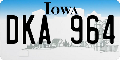 IA license plate DKA964