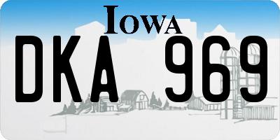 IA license plate DKA969
