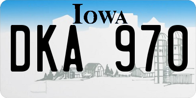 IA license plate DKA970