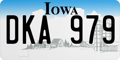 IA license plate DKA979