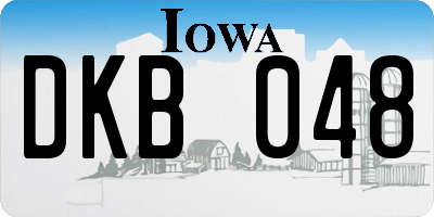 IA license plate DKB048