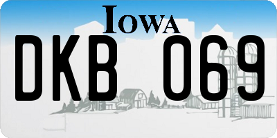 IA license plate DKB069