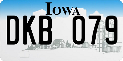 IA license plate DKB079