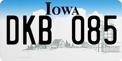 IA license plate DKB085