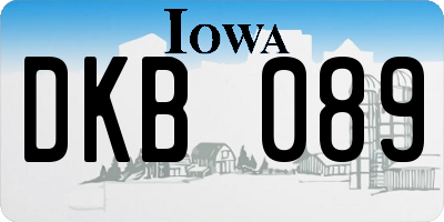 IA license plate DKB089