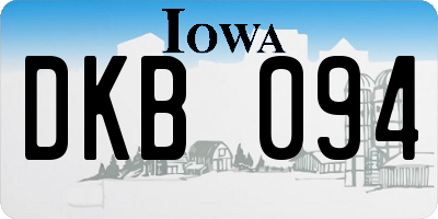 IA license plate DKB094