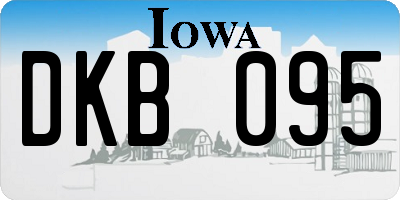IA license plate DKB095