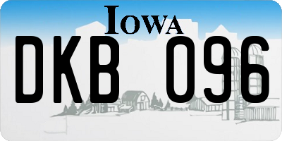 IA license plate DKB096