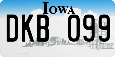 IA license plate DKB099