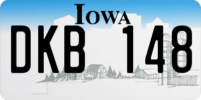 IA license plate DKB148