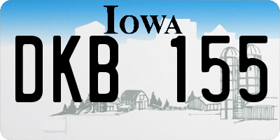 IA license plate DKB155
